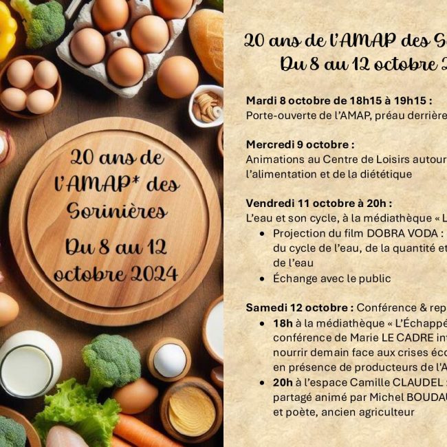 Les 20 ans de l&rsquo;AMAP des Sorinières